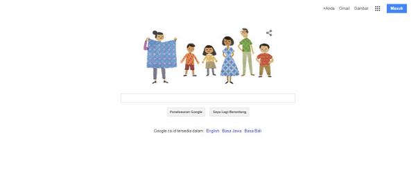 MyPasswordStore's tweet photo. Good morninggg! Sobat MPS, tampilan Google hari ini lucu yaa.. Hahaa.. Selamat Hari Batik :D http://t.co/sFTIa3kaBx
