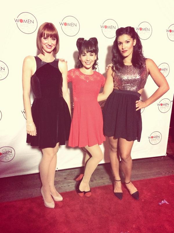 trueheroines's tweet photo. Just hitting the red carpet at the @WIFTV #moulinmadness party!! @fionavroom @Paulagiroday @Jovannahuguet http://t.co/pgpQnPHNdj