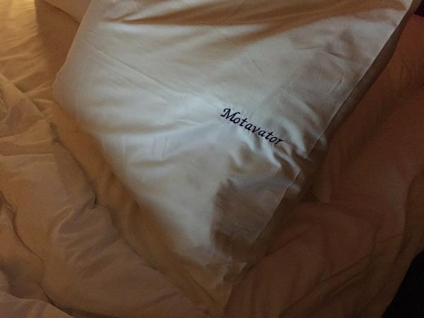 BethanyMota's tweet image. Checked into my hotel in NYC, and saw this embroidered on the pillow cases. SO.FREAKING.COOL.