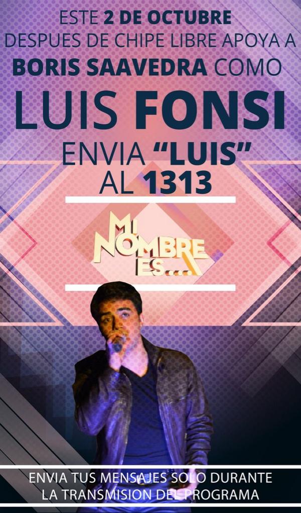 borisFonsi's tweet photo. A dormir!! Buenas noches mi gente linda!! No olviden! mañana después de #ChipeLibre #MiNombreEs #Luis al 1313 http://t.co/zzZsL7Y25y