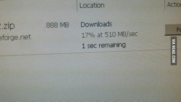 9GAG's tweet photo. Japanese download speeds (in Tokyo Otaku). Wow.
http://t.co/tVlbywFpvS http://t.co/QIlZrnuRTW