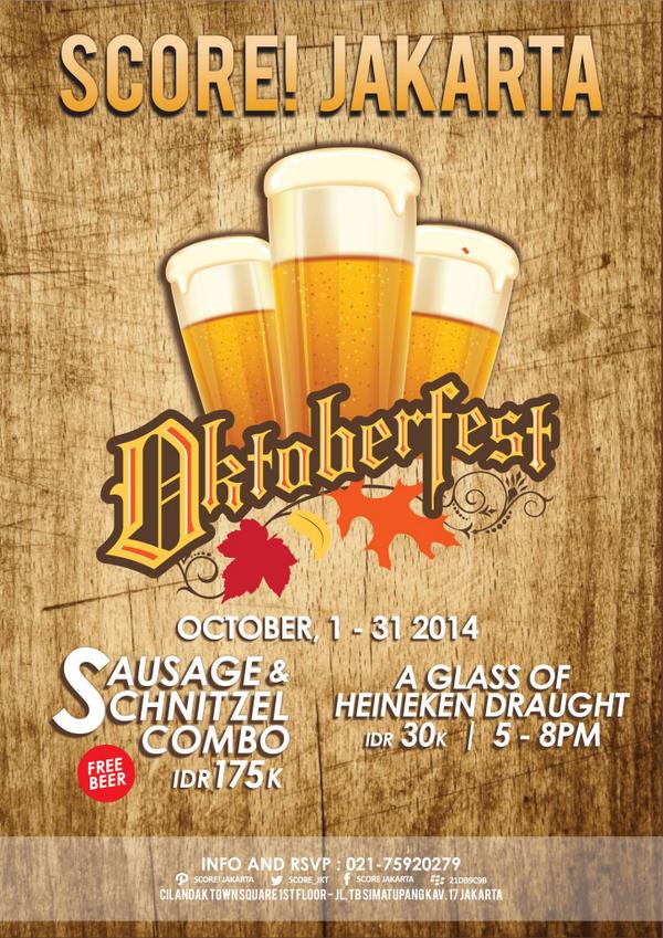 OCTOBER FEST >Sausage &amp; Schnitzel Combo only for Rp. 175K (free 1 gls of beer)< CC: <a href="/citosjakarta/">Townsquare Cilandak</a> > Info:021-75920279