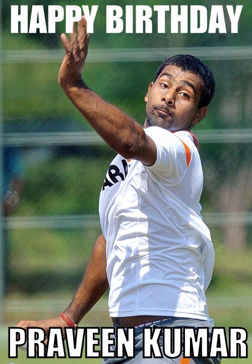 On Mahatma Gandhis birthday, a not-so-peaceful bowler was born. Happy Birthday Praveen Kumar! 