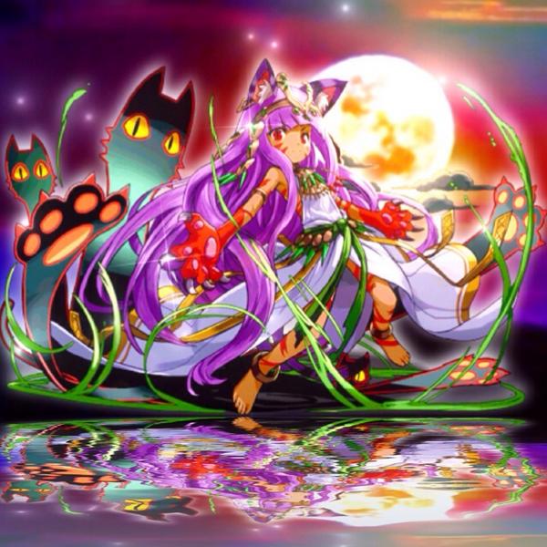 紫陽花 パズドラ 癒しの湖シリーズ 月下の愛猫神 バステトのアイコン٩ ۶ 綺麗に出来た 明るさ2種 Rtしてもらえると励みになります Http T Co Clltopppkd