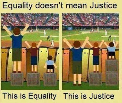dzyngier's tweet image. #acelconference Equity (Social Justice) versus Equality.