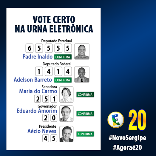 AscomZeFranco's tweet photo. Bom dia amigos, veja os candidatos que o @DepZeFranco está apoiando nestas eleições! #NovoSergipe #EduardoAmorim20 http://t.co/93yjweWayD