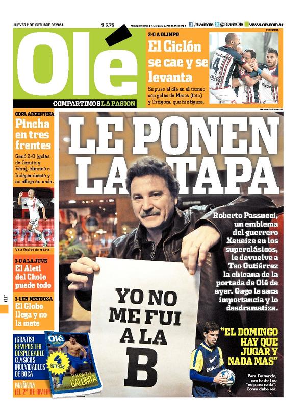 Esta es #LaTapaDeOle de hoy ▶