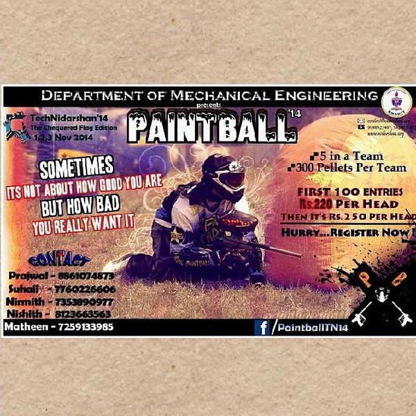 GotchaPuebla_'s tweet photo. Its open for all 
#paintball #nitte #mangalore #nmamit #techfest #technidarshan #awesome #photooftheday #instadai... http://t.co/b8MfaVksnC