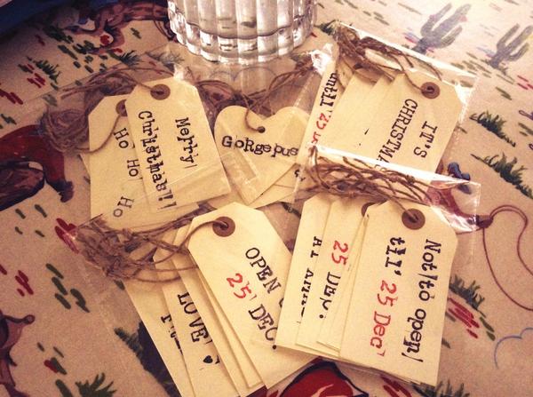 franky_laine's tweet photo. #gifttags #typewriterfont bagged up, labelled, ready for #craftfair #craftfromtheheart http://t.co/kIV3yesma3