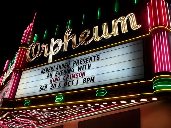 _IsilOz's tweet image. King Crimson at the Orpheum Theatre... #KC2014