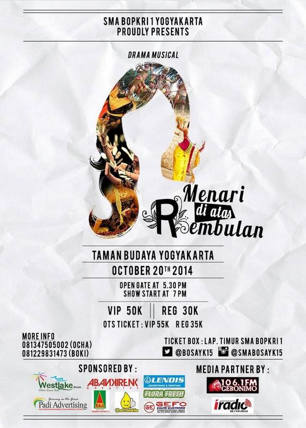 H-18 hari Pentas Seni Drama Musical "Menari di Atas Rembulan" ayoooo ayooooo dibeli tiketnya:D keburu kehabisan!!