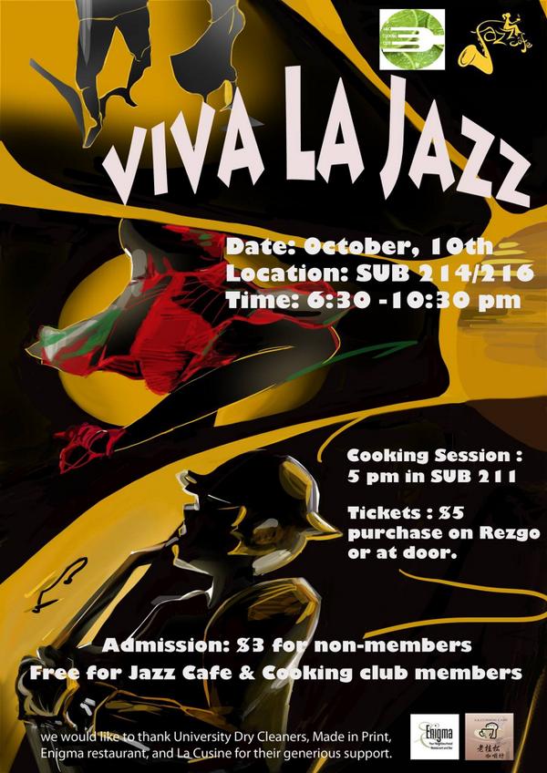 Our Viva la Jazz! event will be next Friday, Oct. 10. Come and join the fun and festivities!