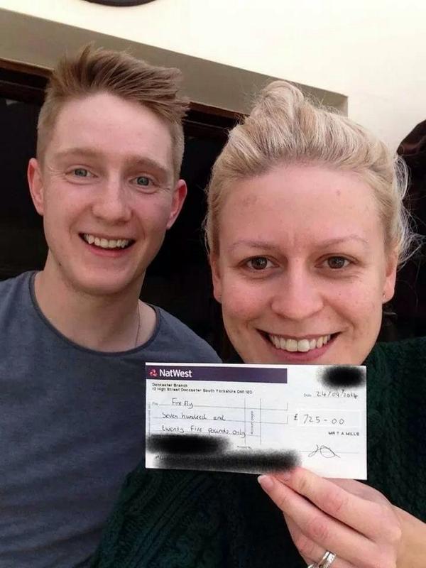 Firefly_Donc's tweet photo. Tom raised £725 for Firefly by staying 'liquor free for lent'. Thanks Tom! #charity #doncasterisgreat #cancercharity http://t.co/R0rPLZ1Ndi