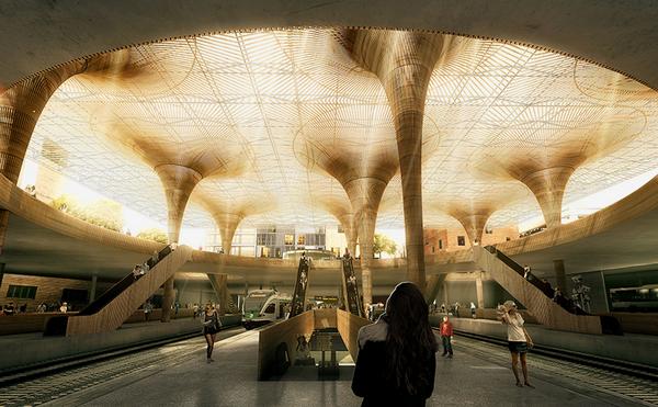 designboom's tweet photo. designs for COBE's tampere travel and service centre in #finland revealed #architecture http://t.co/FIc3zo4dtz http://t.co/rQbztRL9PG