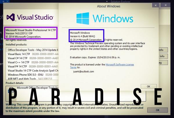 JuanKRuiz's tweet image. Paraiso... #VisualStudio14 + #Windows10 + #OfficeGemini [no puedo poner el screenshot de Geminni pero uff]