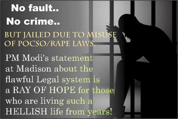 geet_hind's tweet photo. Due to HYPE in POCSO Misuse, Indian Legal System is at STAKE

Will PM Modi look into it

#ModiSirScrapUnfairPOCSOlaw http://t.co/IMfxVEs8rE