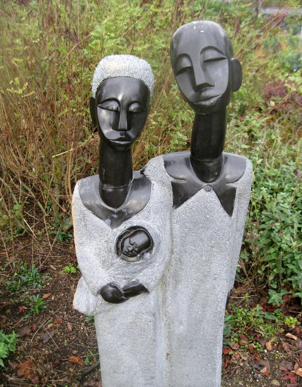 A warm and touching #sculpture adds a different dimension to a #landscape or #garden.@RHSGardenHydeHall, #Chelmsford