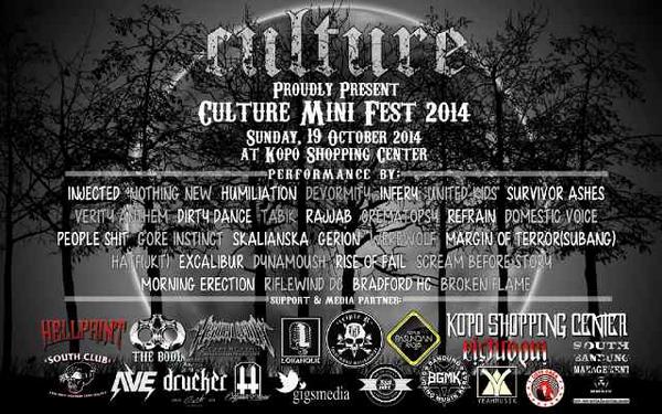 #CULTUREMINIFEST2014 | 26 Okt 2014 at KSC BDG w/ <a href="/Injected97/">INJECTED</a> <a href="/humiliationINA/">HUMILIATION</a> <a href="/DIRTYDANCE_DC/">DIRTY DANCE</a> <a href="/infery_metal/">Infery Indonesia</a> #SBMevent