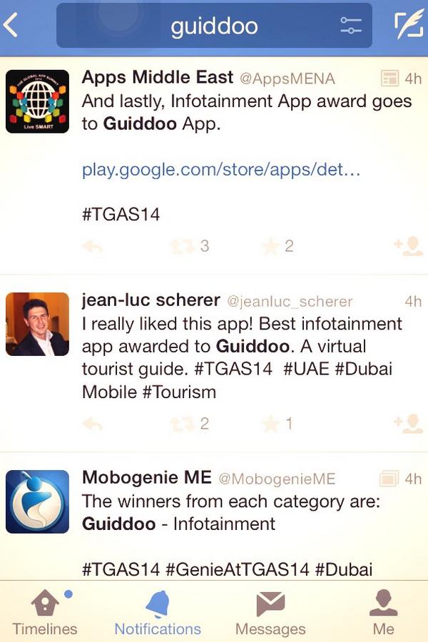 ImGuiddoo's tweet photo. Can life get any better ? #TGAS14 #travel #awardwinners #ttot #Startups #technology #Dubai #apps #wanderers #tech http://t.co/5ltLQYlGxu