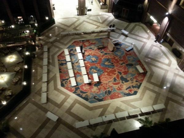 GammaIotaSigma's tweet photo. The view from the 7th floor atrium of the career fair set up #GammaIS #gettingjobs http://t.co/AyjGoufa1S