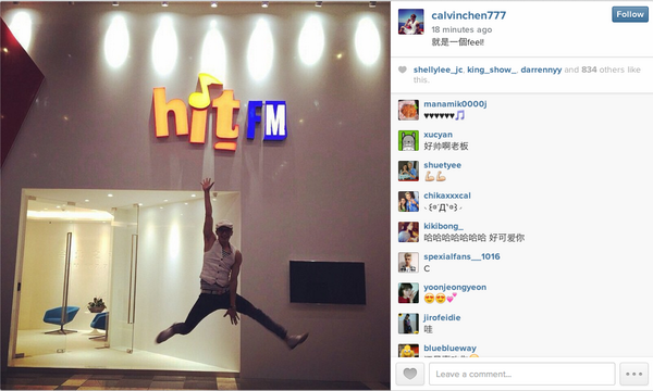 FahrenheitJACC's tweet photo. [FQ/辰亦儒IG] 就是一個feel! #calvinchen just like the feel! #yiru #feilunhai #fahrenheit http://t.co/EThpif4rTL