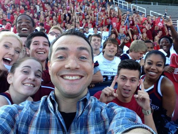 <a href="/PaulFromFox5/">Paul Milliken</a> took an epic selfie with <a href="/WoodstockHS1/">Woodstock HS</a> seniors! #teamoftheweek <a href="/WoodstockFtball/">𝙒𝙊𝙊𝘿𝙎𝙏𝙊𝘾𝙆 𝙁𝙊𝙊𝙏𝘽𝘼𝙇𝙇</a>