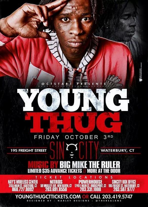 youngthug's tweet photo. Conneticut meet your boy here 👇👇 tomorrow night #SinCity #Udigg #teamYSL http://t.co/LpKKQZ1kD6