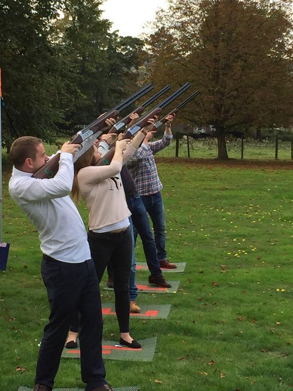 All guns blazing at today's #teambuilding @deverevenues <a href="/Huntonpark/">Hunton Park</a> #eventprofs