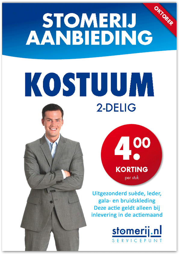 stomerij aanbieding voor de maand oktober