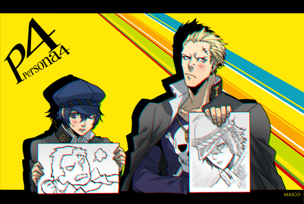 完二と直斗にお互いの似顔絵描いてもらいたかっただけ～二人ともかわい