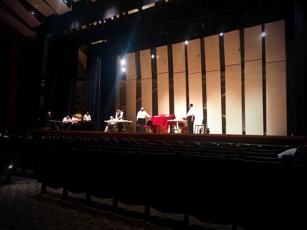 TheInterenPlays's tweet photo. stage rehearsal last night at the auditorium for #interenbild http://t.co/qNGDwoiW3k