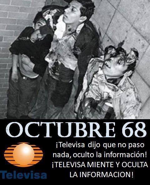 DenunciaAbusoMx's tweet photo. A pesar d los ENGAÑOS d Televisa #2deOctubreNoSeOlvida y no permitiremos q siga CRIMINALIZANDO marchas y estudiantes! http://t.co/7AKvZ5O20a