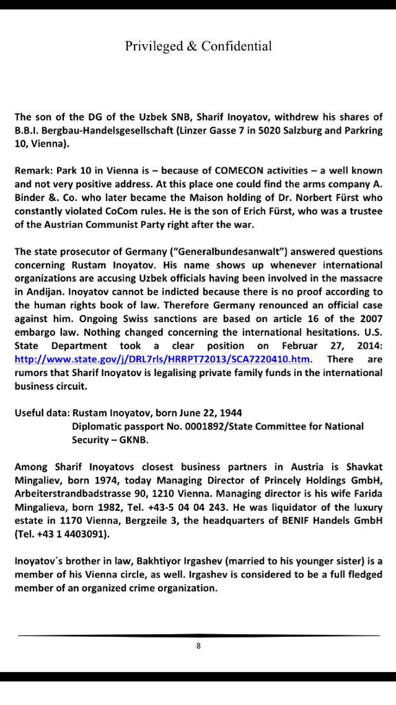 Food for thought of how Uzbekistan's SNB's Sharif Inoyatov and Timur Tillyaev operate. Europe is allowing a blind eye