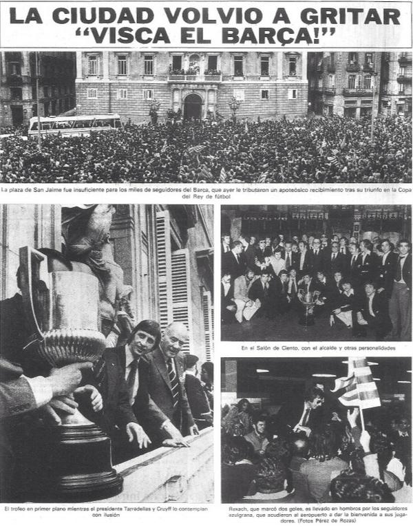 fcbclassic's tweet photo. #Copa78 #Barça #PlaçaSantJaume #Tarradellas #iviscaCatalunya [emd] http://t.co/HNxn2U9CjU