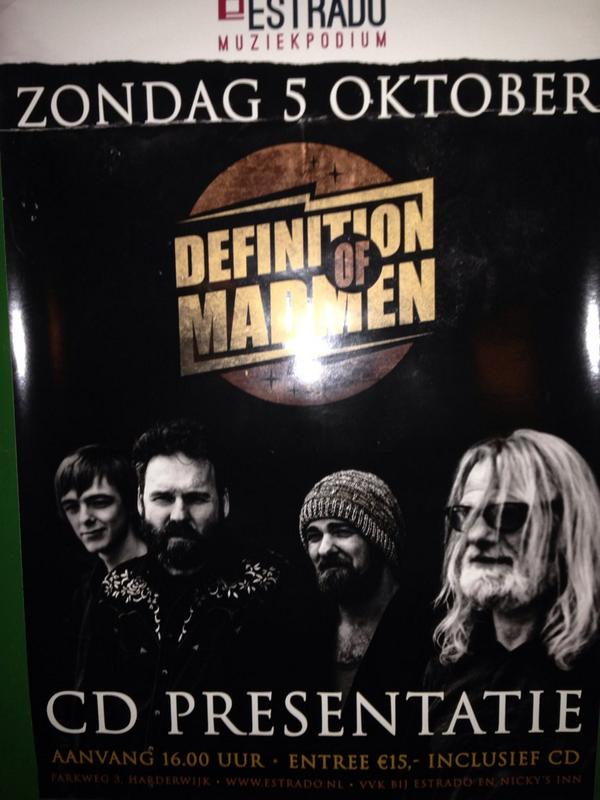 NickysInn's tweet photo. Liggen nog kaarten in Nickys voor aanstaande zondag!!! Cd presentatie van onze eigen Defenition of Madmen!!! http://t.co/cOYXlbFvo4