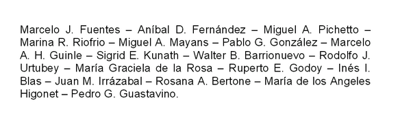 Para no olvidar. El nombre de los senadores que firmaron el dictamen de hidrocarburos q perjudica a las provincias.