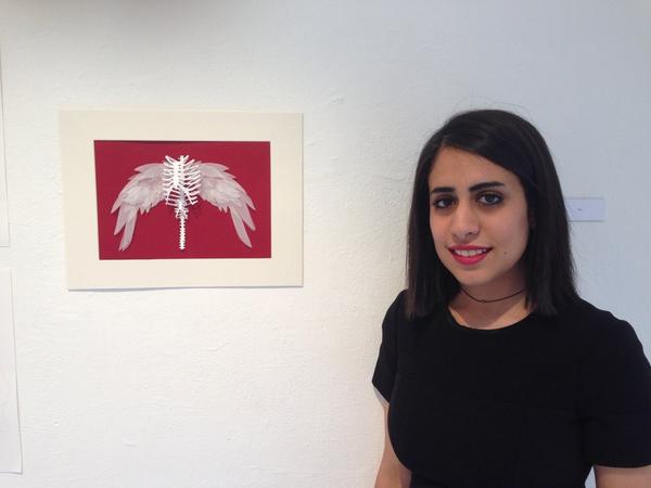 inspiredAUB's tweet photo. Tori of @Peek_Show with her #Nirvana In Utero inspired paper piece... http://t.co/EGm9ib7fZ3