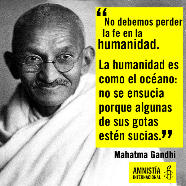 AmnestyNow's tweet photo. It is International Day of #Nonviolence &amp; birthday of Mahatma Gandhi. Celebrate the message &amp; act of nonviolence. http://t.co/ruC3bHK3gy
