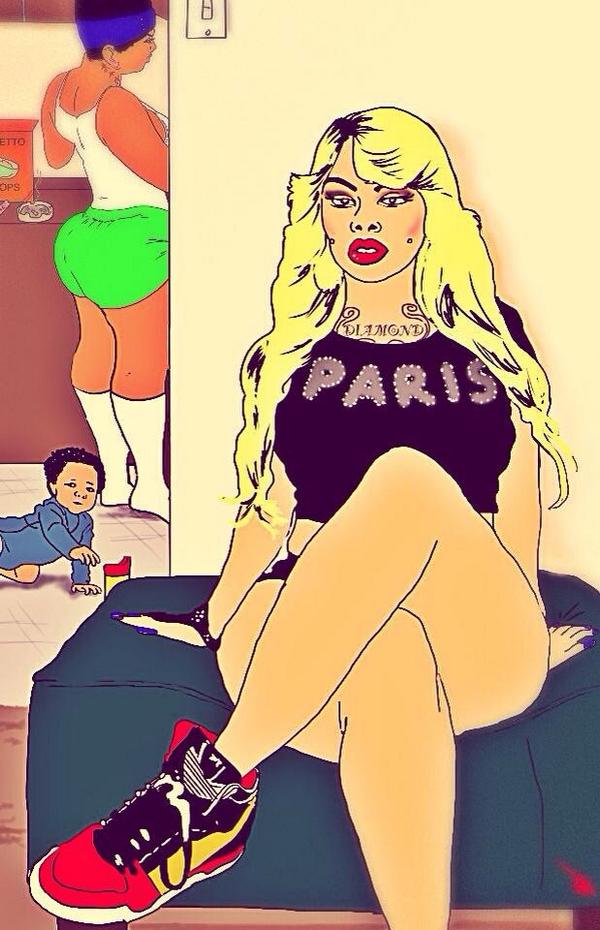 #GhettoLyfe #illustration #createdbyvonna #drawing #cartoons #art #blackart