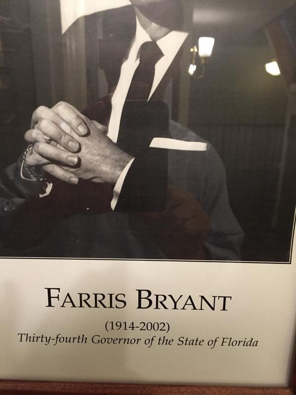 In Tallahassee today. No better hotel for political junkies than the Governors Inn. Every room named for a FL GOV.
