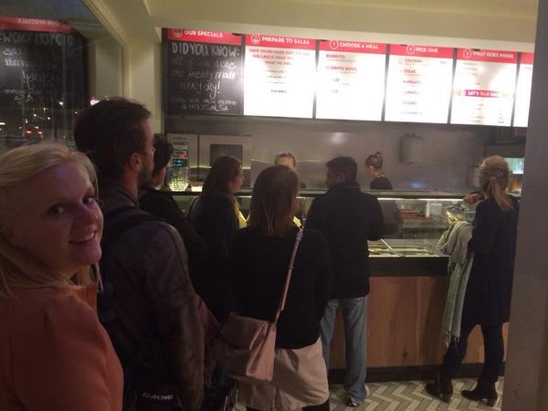 AnneKorsten's tweet photo. Lining up for #holysalsa! Can't wait for the real Mexican deal... http://t.co/xA8GyPJvtu