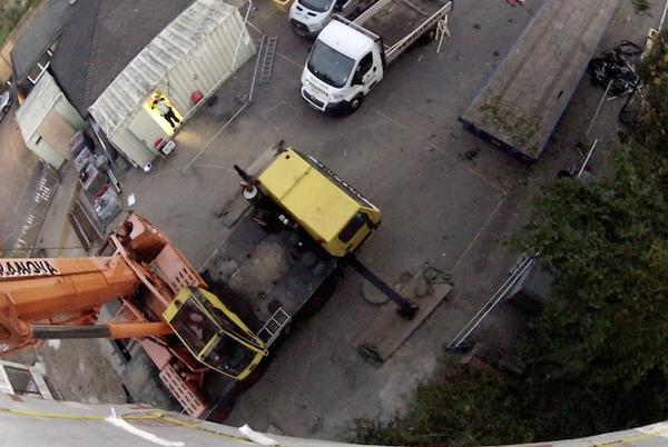 View from the new classroom window (well briefly) its firmly back in the ground now