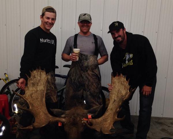 core_fitz's tweet photo. Congrats to @willowflinger on a great moose &amp; preparing @HEYgarth24 for a tooth pull today #5AMdrunk #wontfeelathing http://t.co/0ULcbUCmTH
