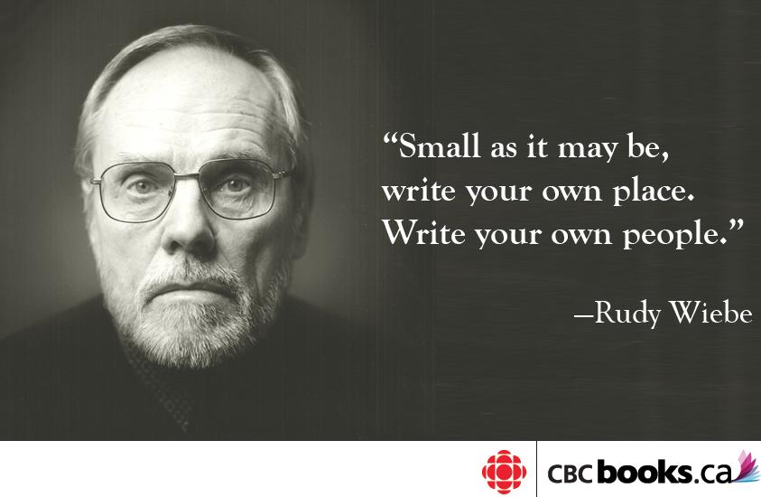 Happy birthday, Rudy Wiebe! This legend turned 80 today.  