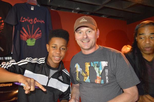 LifeIsGood1971's tweet photo. THE NEXT GENERATION OF LEGENDARY DRUMMERS..Thx Jarad Dawkins of @UTTband! Detroit 9-19-14 @LivingColour #BlessThose http://t.co/LrlT9cOl5q