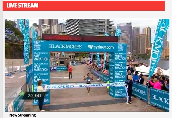 dailytelegraph's tweet photo. Congratulations to Beruktait ESHETU winning the women's @BSRF14 #BSRF14 marathon in a new course record! http://t.co/Ex1VF4H5JO