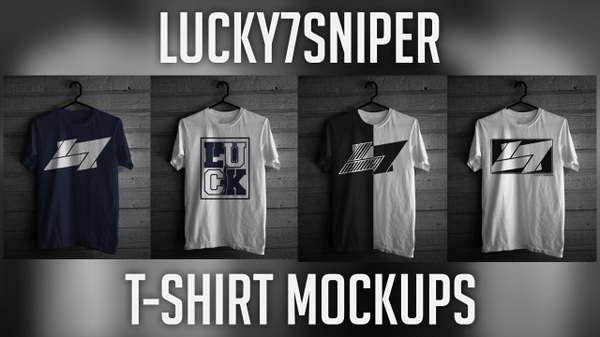 bytomhaynes's tweet image. Some T-Shirt Mockups for @Lucky7Sniper 
RT&apos;s and Favorites Appreciated!