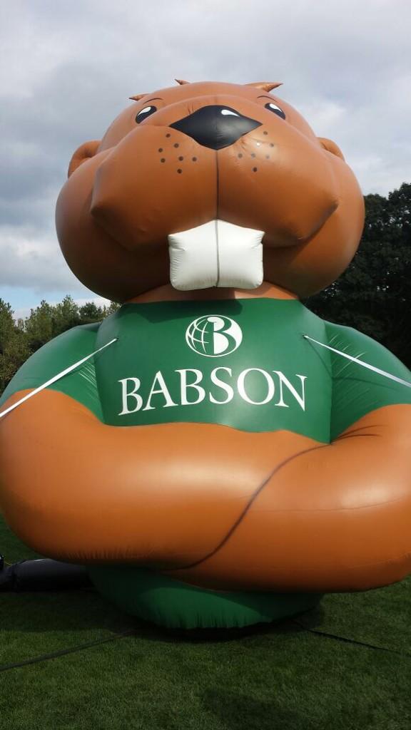 In case you missed it - the star of the show, <a href="/BabsonBizE/">Babson Biz E. Beaver</a>! #BabsonReunion
