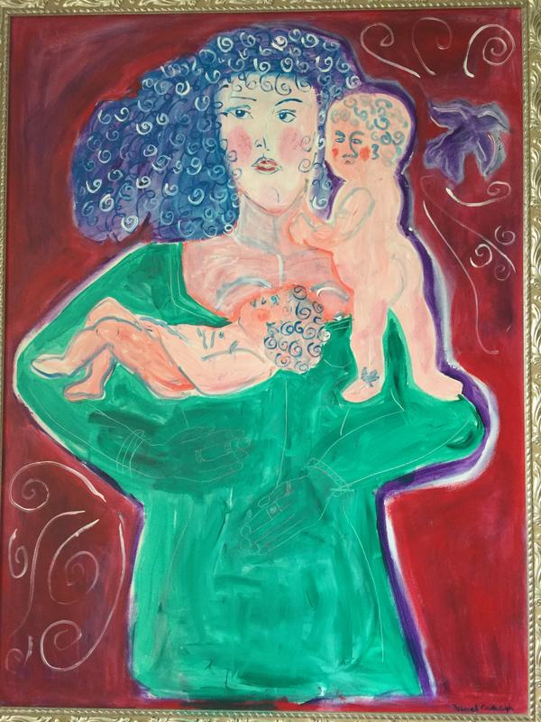 DCavenaugh's tweet photo. Early self portrait of my kids and me, The Matriarch #divorced #mother #fineart #portrait #survival http://t.co/JDv1hdgGuu