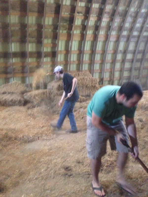 NiagaraJF's tweet photo. Hard working members are cleaning out the barn so we can square dance in it! #JFAOSS14 http://t.co/1fm7uHPT2m